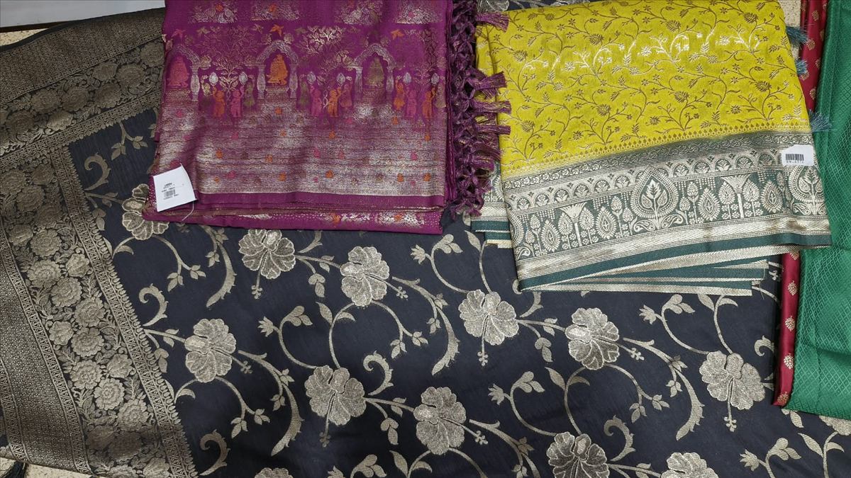 Banarasi silk sarees with zari weaving