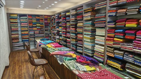 Saree racks at ShriRam Sarees